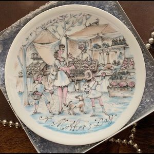 MOTHER’S DAY Vtg Havilland Ltd Edition PLATE ‘76 “At Market”